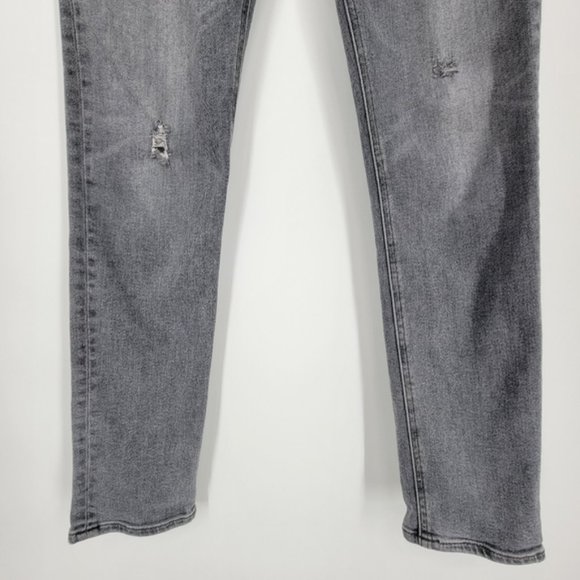 Rag & Bone Cate Mid-Rise Ankle Skinny Jean Light Grey Distressed 25 - Picture 9 of 13